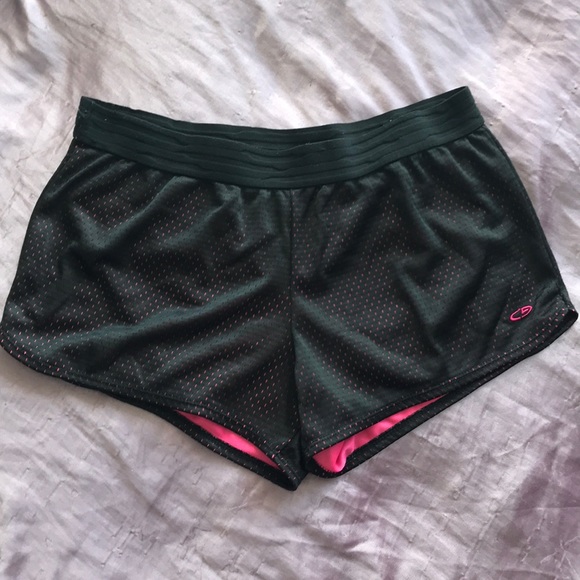 Black and pink champion shorts Clearance